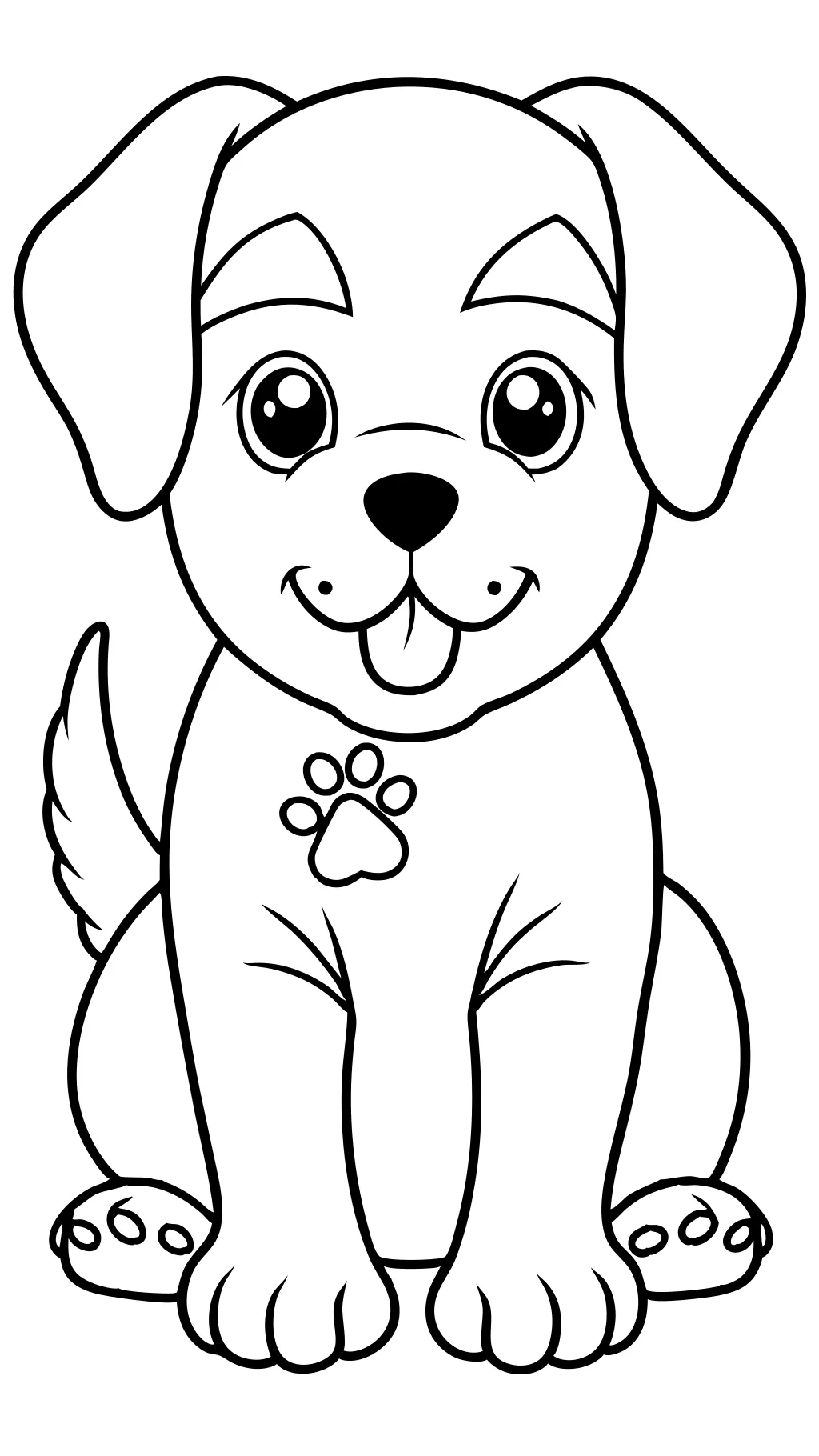 coloriages imprimables de chiot mignon